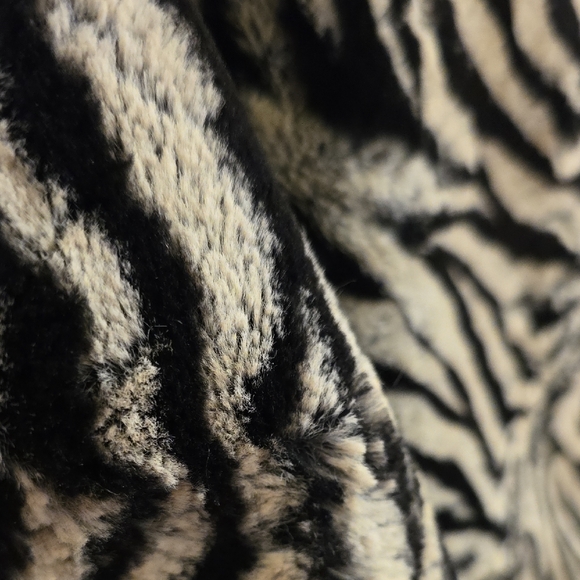 Zebra Print Sleeveless Jacket - Picture 3 of 6